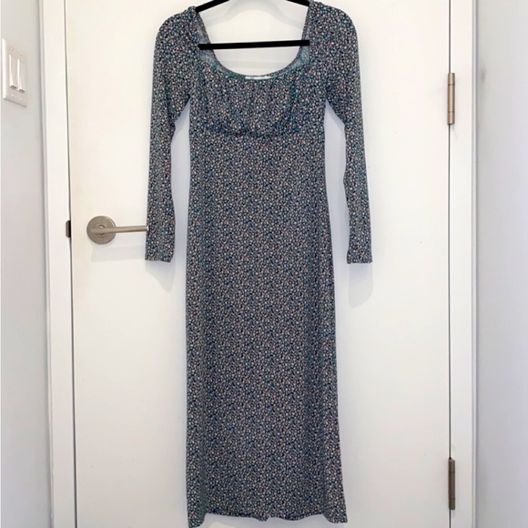 NWT Lush Floral Long Sleeve Midi Dress - Picture 3 of 5